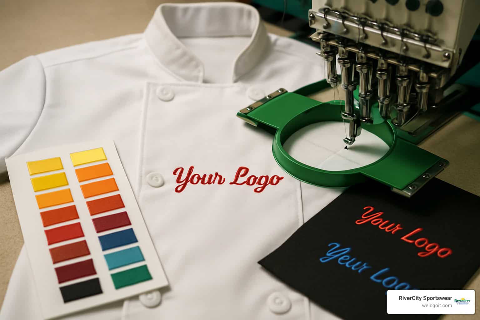 embroidery customization options - chef coat embroidery embroidery customization options - chef coat embroidery